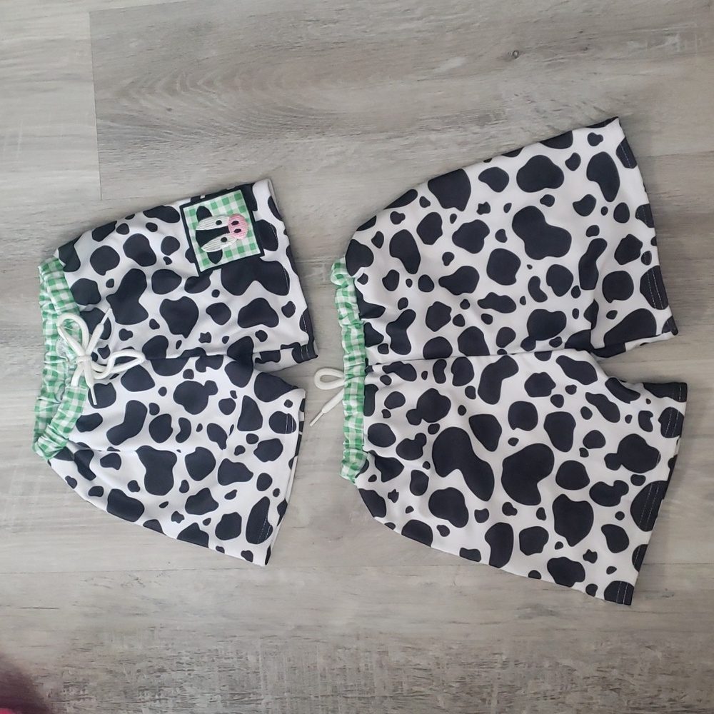 Cowprint boys swimming shorts Trunks 3T And 5 Boys New